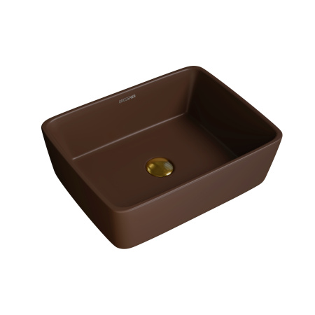 Раковина накладная (48х37) Grossman Color GR-3016BRM, коричневый